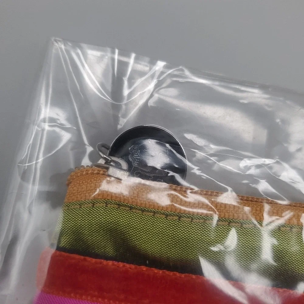 Shinawatra Thailand Silk Clutch Purse Pink Red Gold Zip New‎ NWT US shipped